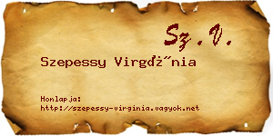 Szepessy Virgínia névjegykártya